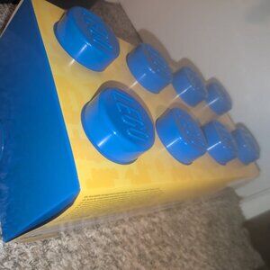 LEGO 8 Knob Stackable Storage Brick, 19.7" x 9.8" x 7.1" NEW. Blue